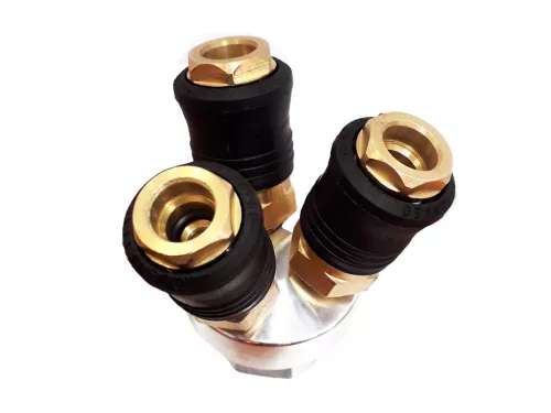 Levegőelosztó 3-as elágazó - gyorscsatlakozók és BM 1/4" - OLASZ