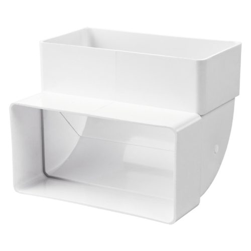 PVC 110x55mm szögletes függőleges könyök 90 fokos