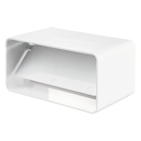   PVC 110x55mm szögletes külső csőtoldó visszacsapószeleppel