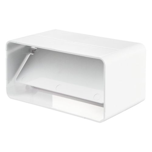 PVC 204x60mm szögletes külső csőtoldó visszacsapószeleppel