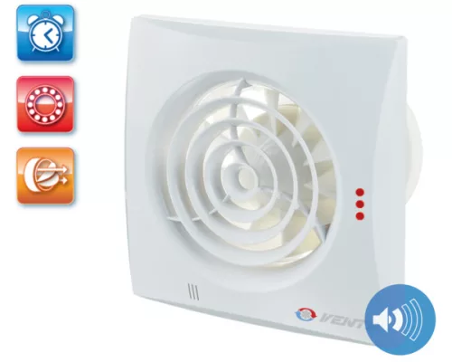 Vents Quiet T 150 Fürdőszoba ventilátor alacsony zajszinttel és időzítővel