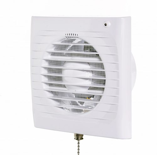 Fürdőszoba ventilátor Dalap 125 ELKE LZ húzókapcsolóval, időzítővel Dlp 41458