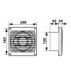 Fürdőszoba ventilátor Dalap 150 ELKE ZW páraérzékelővel, időzítővel Dlp 41465