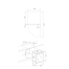 ELICA - Beépíthető borhűtő VERITAS BI36 BL