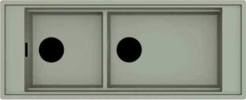 ELLECI - Mosogatótálca Mixology 590 K82 Sage fekete tartozékokkal