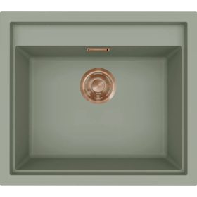   ELLECI- Mosogatótálca Sintesi 105 Keratek K82 Sage Green bronz tartozékokkal