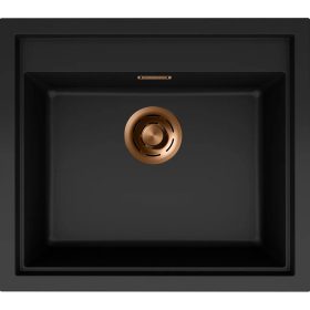   ELLECI- Mosogatótálca Sintesi 105 Keratek K86 Black bronz tartozékokkal