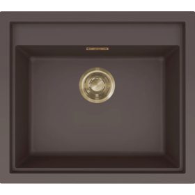   ELLECI- Mosogatótálca Sintesi 105 Keratek K87 Cocoa arany tartozékokkal