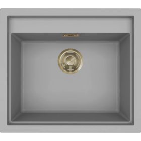   ELLECI- Mosogatótálca Sintesi 105 Keratek K99 Dark Grey arany tartozékokkal