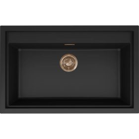   ELLECI- Mosogatótálca Sintesi 130 Keratek K86 Black bronz tartozékokkal