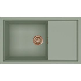   ELLECI- Mosogatótálca Sintesi 410 Keratek K82 Sage Green bronz tartozékokkal