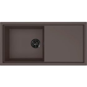   ELLECI- Mosogatótálca Sintesi 480 Keratek K87 Cocoa fekete tartozékokkal