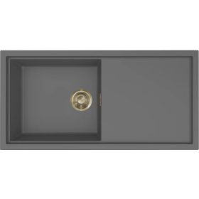   ELLECI- Mosogatótálca Sintesi 480 Keratek K99 Dark Grey arany tartozékokkal