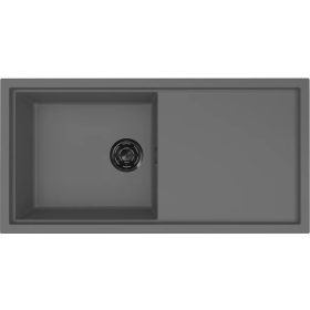   ELLECI- Mosogatótálca Sintesi 480 Keratek K99 Dark Grey fekete tartozékokkal