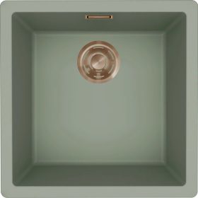   ELLECI- Mosogatótálca Zen 102 Keratek K82 Sage Green bronz tartozékokkal