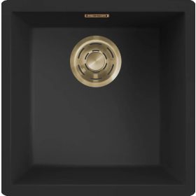   ELLECI- Mosogatótálca Zen 102 Keratek K86 Black arany tartozékokkal