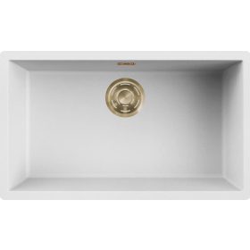   ELLECI- Mosogatótálca Zen 130 Keratek K96 White arany tartozékokkal