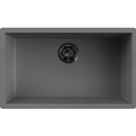   ELLECI- Mosogatótálca Zen 130 Keratek K99 Dark Grey fekete tartozékokkal