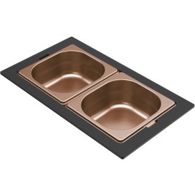   ELLECI - Tároló edény kétrészes gourmet 366 bronz HPL kerettel