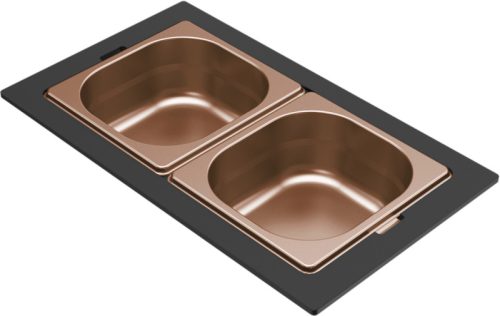 ELLECI - Tároló edény kétrészes gourmet 366 bronz HPL kerettel