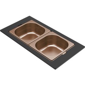   ELLECI - Tároló edény kétrészes gourmet 378 bronz HPL kerettel