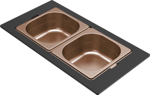 ELLECI - Tároló edény kétrészes gourmet 378 bronz HPL kerettel