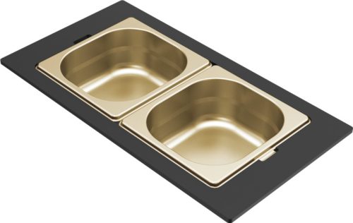 ELLECI - Tároló edény kétrészes gourmet 418 arany HPL kerettel