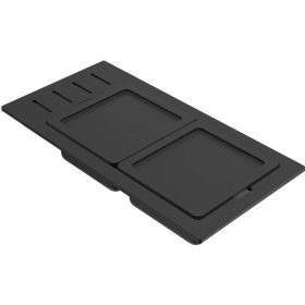   ELLECI- Tároló edény kétrészes gourmet 433 fekete szilikon kerettel