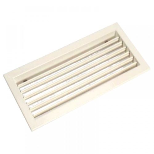 Egysoros acél fali rács állítható lamellákkal SHN  200 x 100 mm, fehér (RAL 9016)