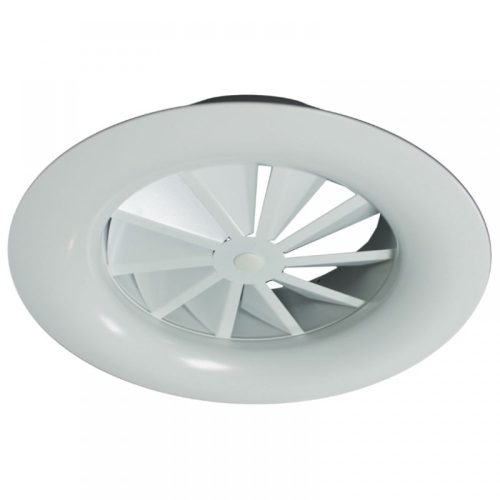 RWR-2 125 perdületes mennyezeti acél anemosztátok fix lamellákkal (NA125 mm)