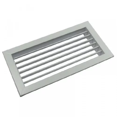 Egysoros acél fali rács állítható lamellákkal SHN GALVA  400 x 300 mm, fémszínű