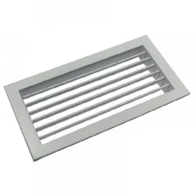   Egysoros acél fali rács állítható lamellákkal SHN GALVA  400 x 400 mm, fémszínű