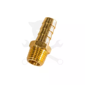   Levegő csatlakozó tömlőcsonk 9,5 mm tömlő - 1/4" külsőmenet kúpos -RÉZ