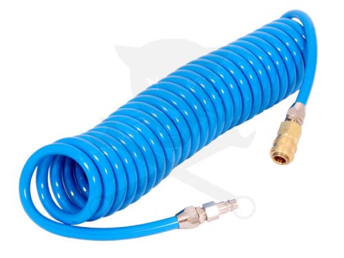 Levegőcső spirál  6 m kék - szerelt 12 mm / 8 mm PU