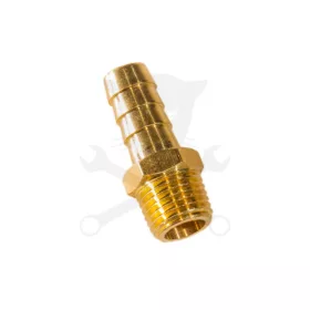   Levegő csatlakozó tömlőcsonk 10 mm tömlő - 3/8" külsőmenet kúpos -RÉZ