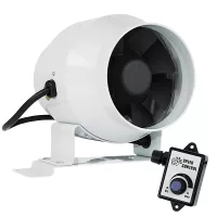 Fém axiális csőventillátor EC motorral és fordulatszám-szabályozóval,