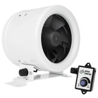 Fém axiális csőventillátor EC motorral és fordulatszám-szabályozóval,