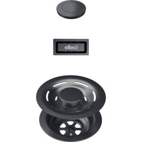   ELLECI - FLOW-PRO OPEN UP (nyomógombos) automata dugókiemelő egymedencés mosogatókhoz - fegyveracél