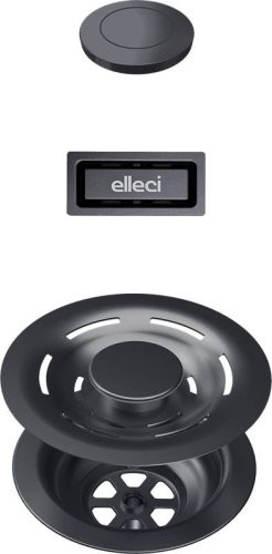 ELLECI - FLOW-PRO OPEN UP (nyomógombos) automata dugókiemelő egymedencés mosogatókhoz - fegyveracél