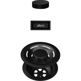   ELLECI - FLOW-PRO OPEN TWIST (tekerős) automata dugókiemelő egymedencés mosogatókhoz - fekete