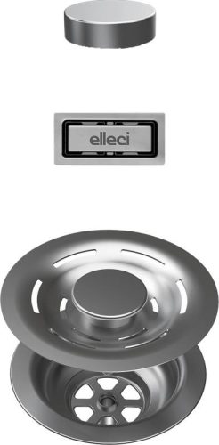 ELLECI - FLOW-PRO OPEN TWIST (tekerős) automata dugókiemelő egymedencés mosogatókhoz - inox