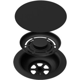   ELLECI - GHOST SYSTEM szűrőtakaró, szűrő és túlfolyó egymedencés mosogatókhoz - fekete