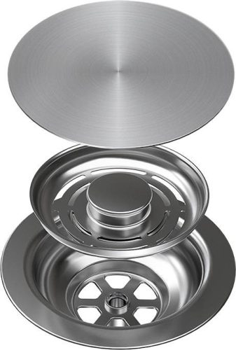 ELLECI - GHOST SYSTEM szűrőtakaró, szűrő és túlfolyó egymedencés mosogatókhoz - inox