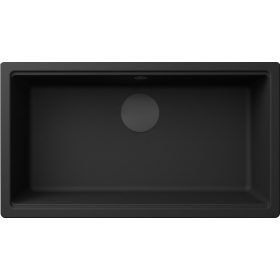   ELLECI - Mosogatótálca Time 130 UM G40 Nero fekete tartozékokkal munkalap alá szerelhető