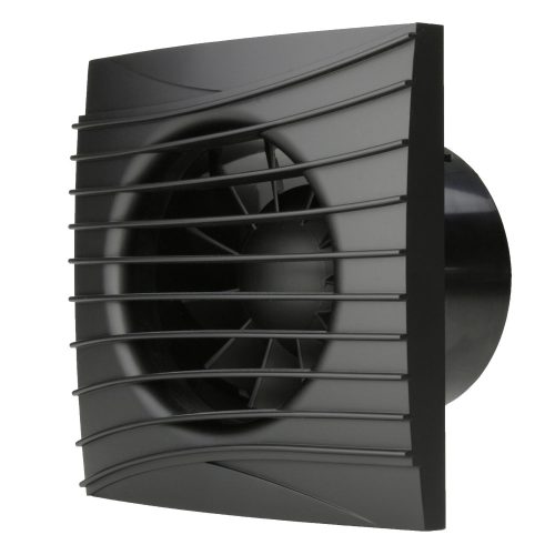 Dalap 100 DARK Z halk fürdőszobai ventilátor időzítővel és visszacsapó szeleppel, Ø 100 mm, fekete Dlp41095Z