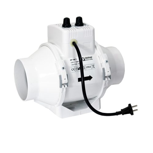 Csőventilátor DALAP AP 100 T, termosztáttal és golyóscsapággyal Dlp 17000