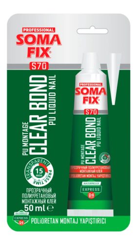 SomaFix Professional S70 PU ragasztó – CLEAR BOND