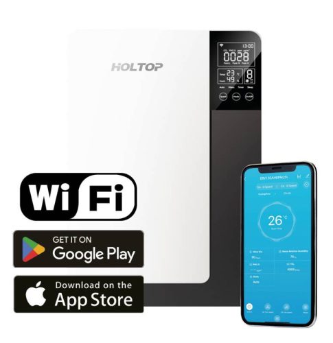 HOLTOP ERVQ-B150-1B1 (H02) egyhelyiséges hővisszanyerős szellőztető ENTALPIA hőcserélővel, CO2- és páraérzékelővel