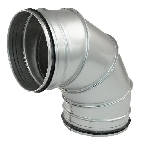 Rozsdamentes acélból készült Dalap BENDI-O 90°kerek könyök idom tömítő gumival, Ø 200 mm Dlp80084I
