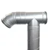 Rozsdamentes acélból készült Dalap BENDI-O 45° kerek könyök idom tömítő gumival, Ø 160 mm Dlp80090I